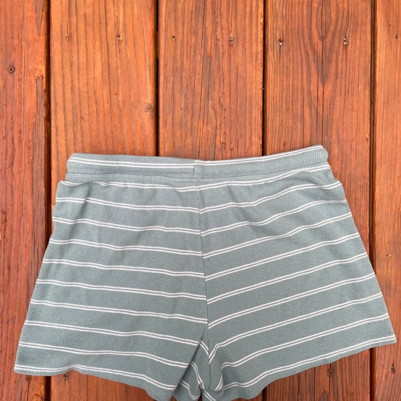 Light Teal Striped Adjustable Shorts - Picture 2 of 2